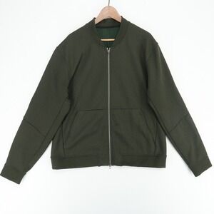 Lululemon City Sweat Bomber Jacket Mens XXL Dark Olive Green Full Zip